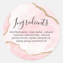 ピンク金ゴールド大理石美しい化粧品原料リスト