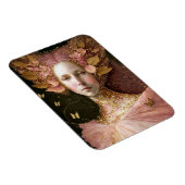 ピンク金ゴールド妖精妖精女性ファンタジーアート マグネット (右側)