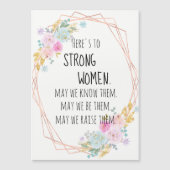 ピンク金ゴールド幾何学的フローラ強い女性が奨励 (正面)