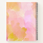 ピンク金ゴールド抽象芸術水彩パーソナライズされたレシピ ノートブック (裏面)