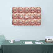 ピンク金ゴールド星空金ゴールドグリッターバ信じナー 横断幕 (トレードショー)