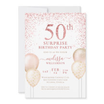 ピンク金ゴールド書道サプライズ50誕生日