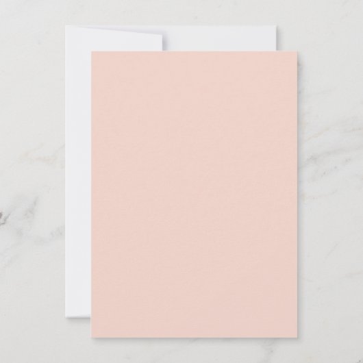 ピンク金ゴールド書道赤ちゃんシャワーサンキューカード 招待状 (裏面)