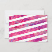 ピンク金ゴールド水彩ビーチバルミツワー 出欠カード (裏面)