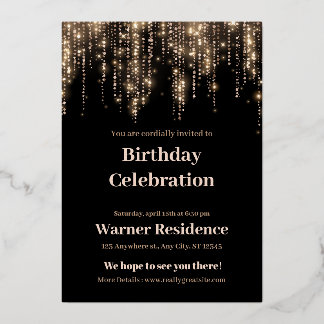 ピンク金ゴールド水彩ブライダルシャワーブルンジ 箔招待状