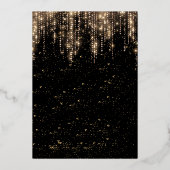 ピンク金ゴールド水彩ブライダルシャワーブルンジ 箔招待状 (裏面)