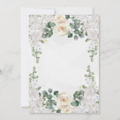 ピンク金ゴールド水色フローラブライダルシャワーブランチ 招待状 (裏面)