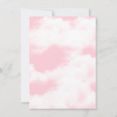 ピンク金ゴールド熱気球ベビーシャワー招待状 招待状 (裏面)