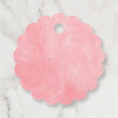 ピンク金ゴールド牡丹ベビーシャワー フェイバータグ (裏面)