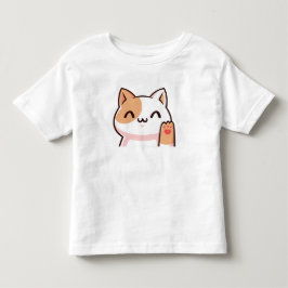 ピンク金ゴールド猫ベビーTシャツ トドラーTシャツ