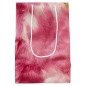 ピンク金ゴールド獣毛 ミディアムペーパーバッグ (裏面)