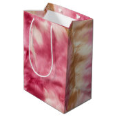 ピンク金ゴールド獣毛 ミディアムペーパーバッグ (裏面アングル)