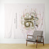 ピンク金ゴールド甘い16背景 タペストリー (インサイチュ(横))