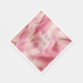 ピンク金ゴールド白動物 スタンダードランチョンナプキン (角)