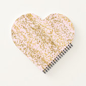 ピンク金ゴールド白紙吹雪 ノートブック (裏面)