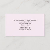 ピンク金ゴールド白黒水玉模様ブラシストローク 名刺 (裏面)