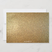 ピンク金ゴールド紙吹雪キンセアニェラ写真15歳の誕生日 招待状 (裏面)