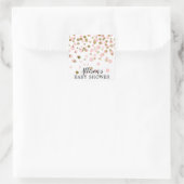 ピンク金ゴールド紙吹雪ベビーシャワー封筒用シール スクエアシール (バッグ)