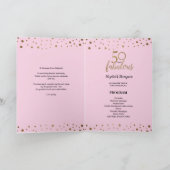 ピンク金ゴールド紙吹雪50と素晴らしい誕生日 プログラム (内部)