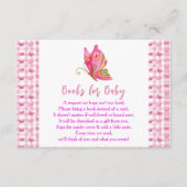 ピンク金ゴールド紫エレガント蝶ガール誕生日 エンクロージャーカード (正面)