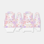 ピンク金ゴールド紫バタフライベビーシャワー フェイバーボックス (折り畳みなし)