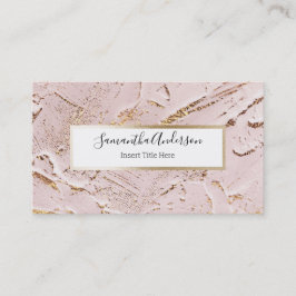 ピンク金ゴールド絵を描の大理石の斑点の書名 名刺
