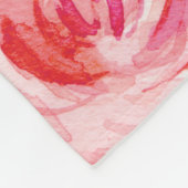 ピンク金ゴールド緑バラエレファントガール子供部屋 フリースブランケット (角)