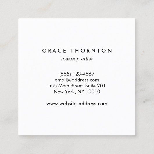 ピンク金ゴールド美しいサロンお客様ロイヤリティ6パンチ ロイヤリティカード (裏面)