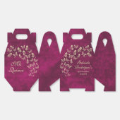 ピンク金ゴールド蝶15th誕生日パーティー15日 フェイバーボックス (見開き)