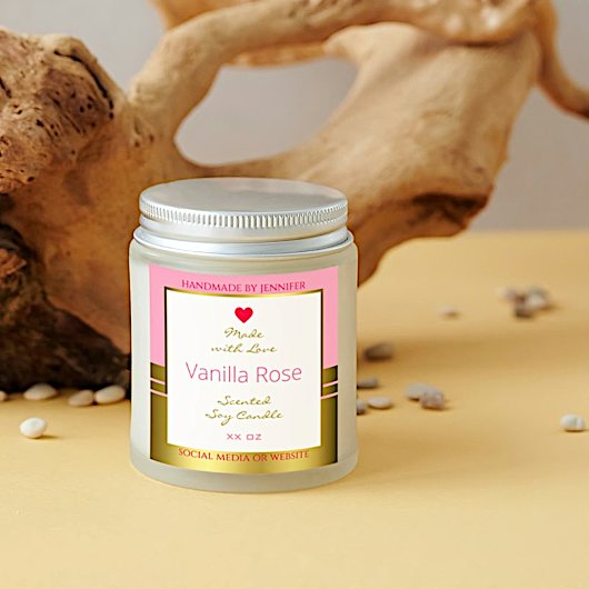 ピンク金ゴールド製品包装ラベル簡単カスタム文字 スクエアシール