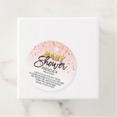 ピンク金ゴールド赤ちゃんシャワーキャンドルヴォティブ特典 フェイバータグ (インサイチュ)