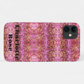 ピンク金ゴールド銀きらめく色のキラキラ模様 Case-Mate iPhoneケース (裏面(横))