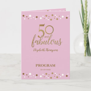 ピンク金ゴールド50と素晴らしい50番目の誕生日プログラム プログラム