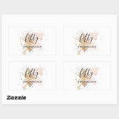 ピンク金ゴールド50と素晴らしい50誕生日 長方形シール (シート)