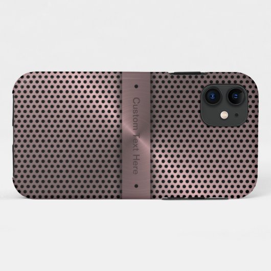 ピンク金属 Case-Mate iPhoneケース (裏面(横))