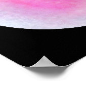 ピンク銀河系オルブ – ピンクと白の大理石プリント ポスター (角)