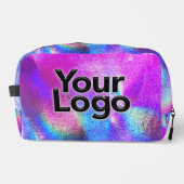 ピンク銀河系ホログラフィックラグジュアリービジネスロゴ ドップキット (正面)