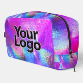 ピンク銀河系ホログラフィックラグジュアリービジネスロゴ ドップキット (右コーナー)