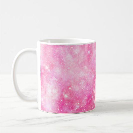ピンク銀河系宇宙 コーヒーマグカップ (左)