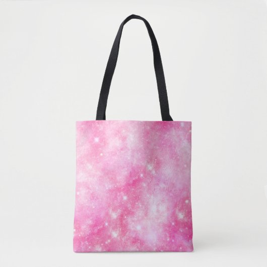ピンク銀河系宇宙 トートバッグ (正面)
