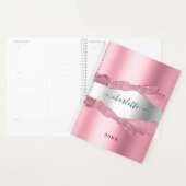 ピンク銀瑪瑙の大理石名2025 プランナー手帳 (ディスプレー)