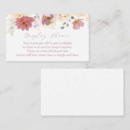 ピンク開花シャワーエンクロージャカード エンクロージャーカード (正面/裏面)