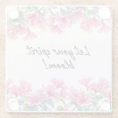 ピンク開花スピリットコースター ガラスコースター (裏面)