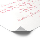 ピンク開花フローラあじさいブライダルブーケバー ポスター (角)