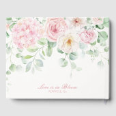 ピンク開花フローラアジサイ結婚ズゲストブック ゲストブック (裏面)