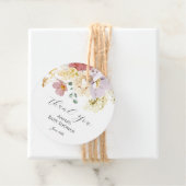 ピンク開花メッセージカード フェイバータグ (インサイチュ)