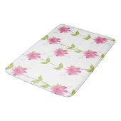 ピンク開花 バスマット (アングル)