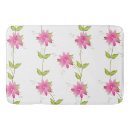ピンク開花 バスマット