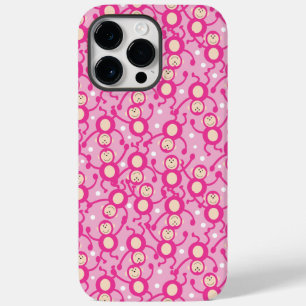 ピンク間抜けに染まるサルおもしろいかわいい子ども Case-Mate iPhone 14 PRO MAXケース