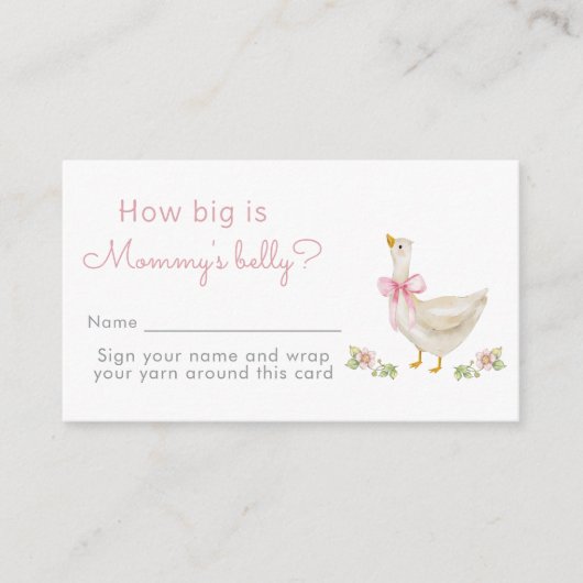 ピンク間抜けの弓鵞鳥の大きさはどのくらいのお腹 エンクロージャーカード (正面)